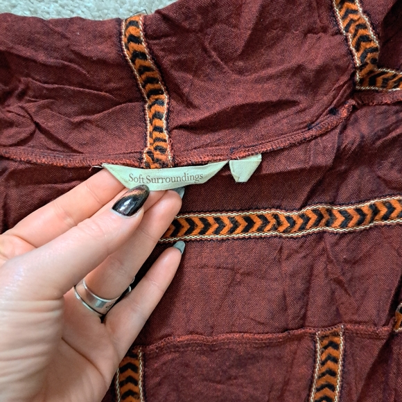 2X Soft Surroundings Southwestern Inspired High Low Cardigan - Picture 4 of 4